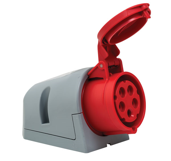 Mete EnerjiMete 5X16A. IP44 Duvar Prizi Eğik Gövdeli 3P+N+E