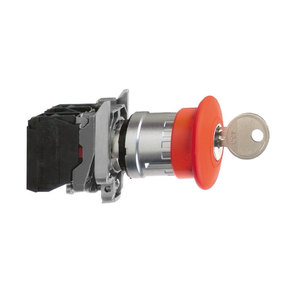 SchneiderSchneider XB4BS142 Kırmızı Ø40 Acil Kapatma Buton Si Ø22 Mandallama Anahtarla Bırakılan 1Nk