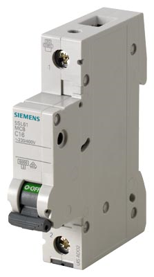 SiemensSiemens 5SL6140-7 40A; 1 FAZLI; 70 mm; Anahtarlı Otomatik Sigorta; 6kA; C Tipi; Yavaş Karakterli
