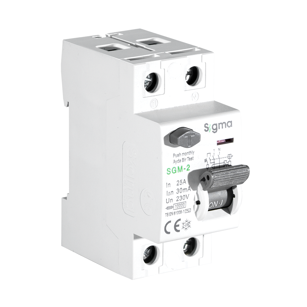 SigmaSigma SGM 2P 300mA 10 kA 25A Kaçak Akım Koruma Rölesi