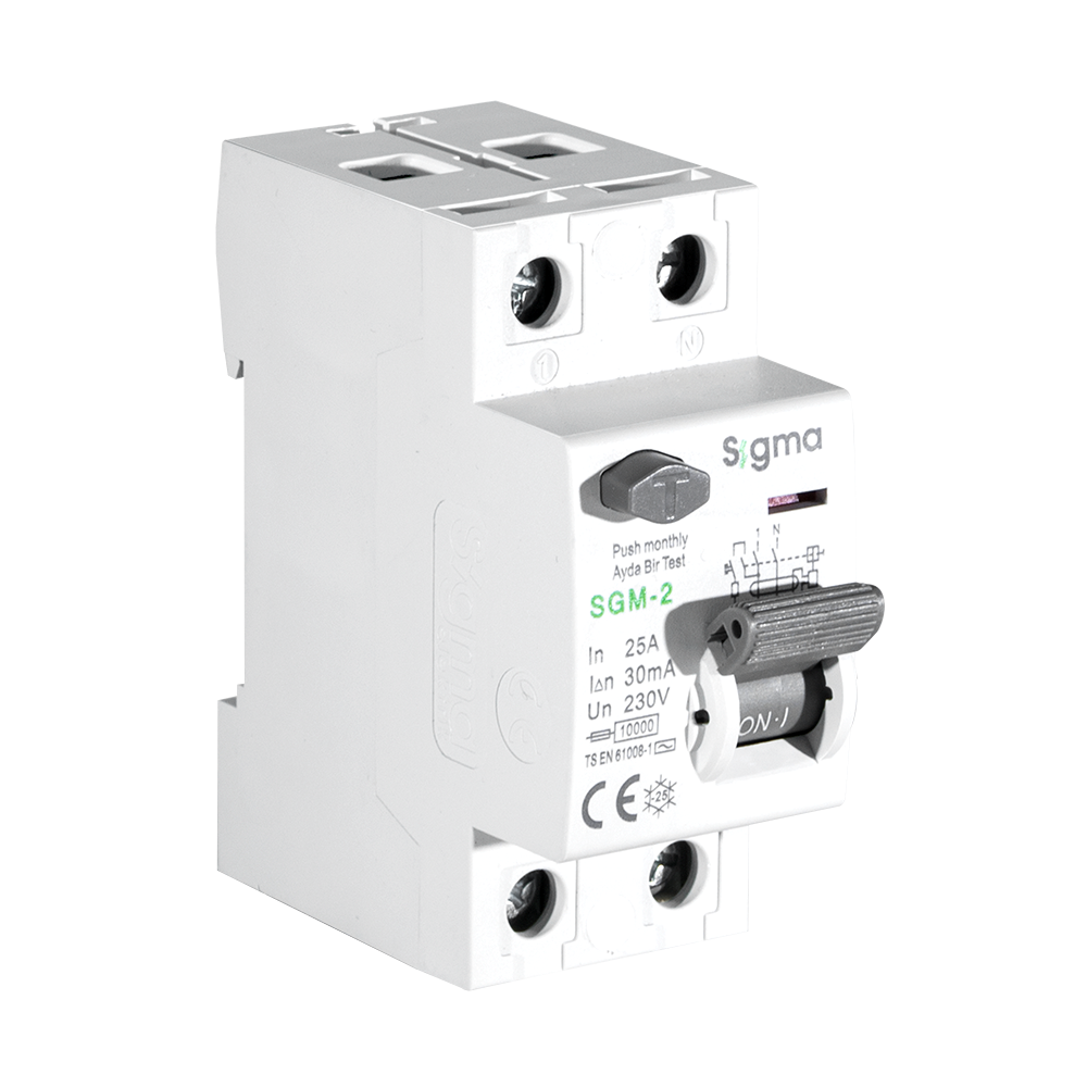 SigmaSigma SGM 2P 300mA 10 kA  63A Kaçak Akım Koruma Rölesi