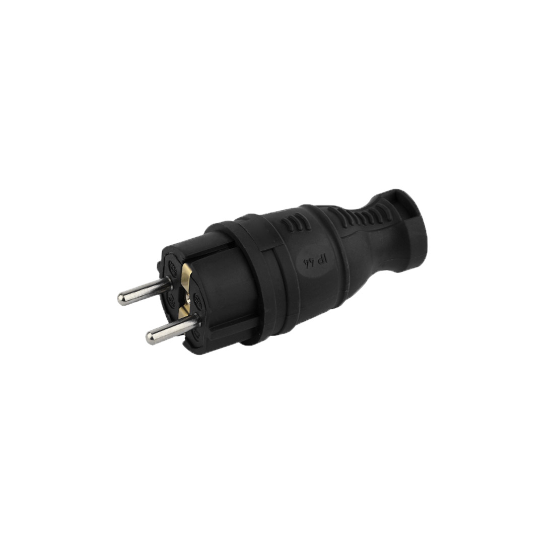 AykaAyka 1x16A. Monofaze Kauçuk Düz Fiş