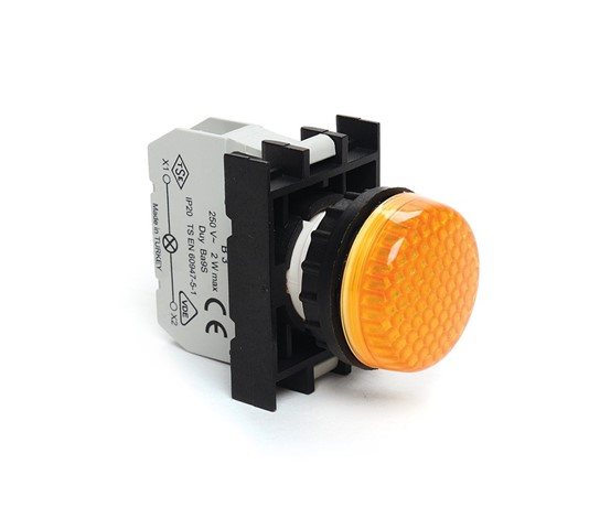 EmasEmas B030XSB B Serisi Plastik Ba9S Duylu Sarı 22 mm Sinyal