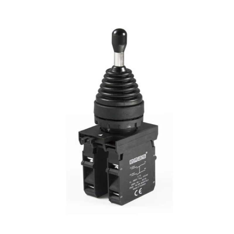 EmasEmas CP707DJ41 CP Serisi Plastik 2NO+2NO Joystick Dönüşlü 4 Pozisyonlu 22 mm Buton