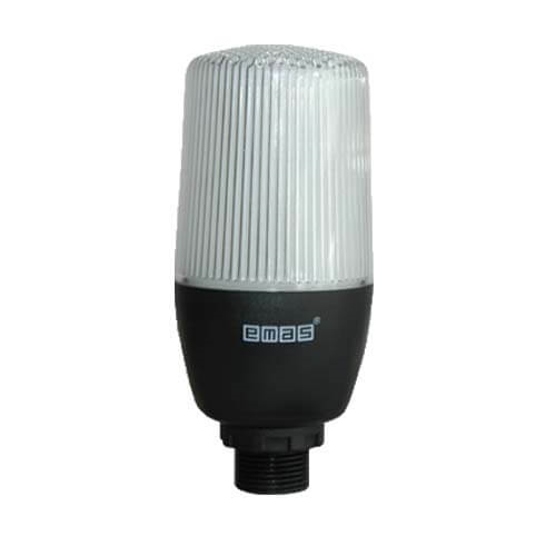 EmasEmas IF5M024ZM05-1 IF Serisi Çok Renkli 24V AC/DC 1mt Kablolu Buzzerlı Sabit Anahtar Kontrollü M22 Vidalı LED İkaz 55mm