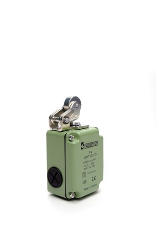 EmasEmas L1K13MIM11 L1 Metal Gövde 22 mm Metal Makaralı Manivela Ani Hareketli 1NO+1NC Sınır Şalter