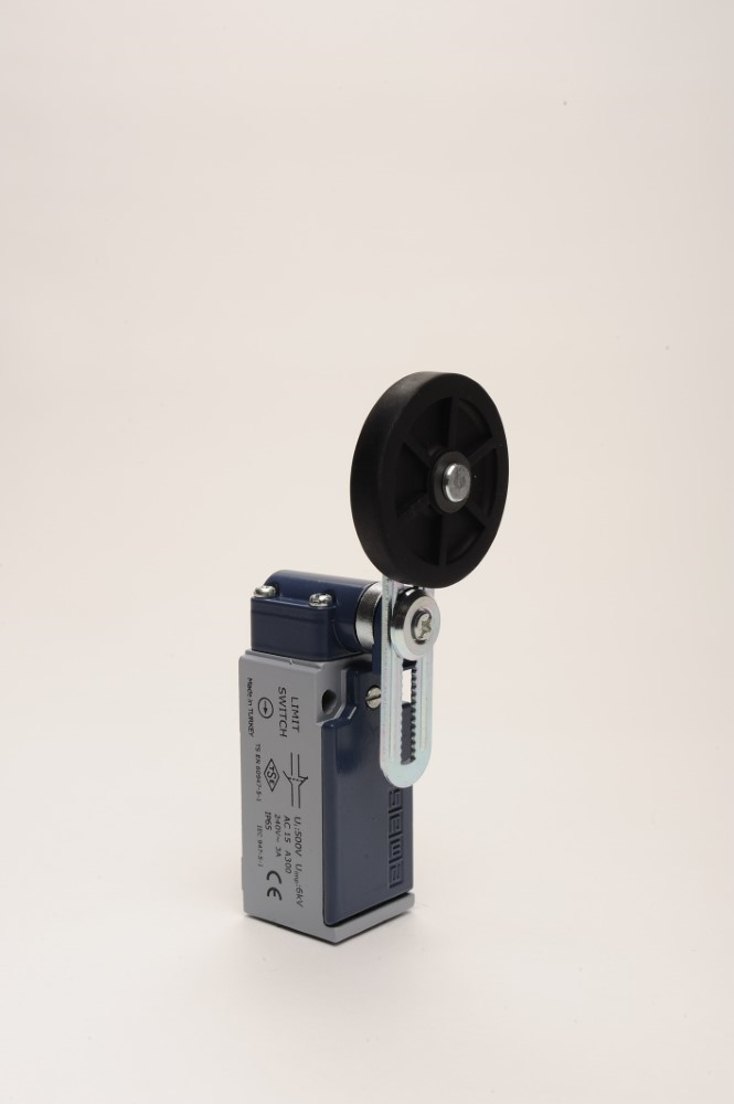 EmasEmas L51K13MEL122 L51 Metal Gövde 50 mm Lastik Ayarlanabilir Kollu Makara Ani Hareketli 1NO+1NC Sınır Şalter