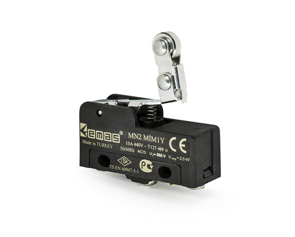 EmasEmas MN2MIM1Y Metal Kısa Kollu Makaralı 1CO MN2 Serisi Plastik Mini Switch