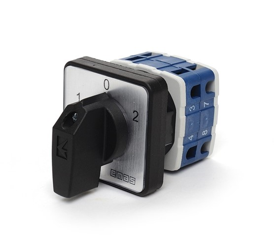 EmasEmas PSA032KD234S 32A Kutup Değiştirici 2 Kutup (1-0-2) 60° 64x64 Pako Şalter