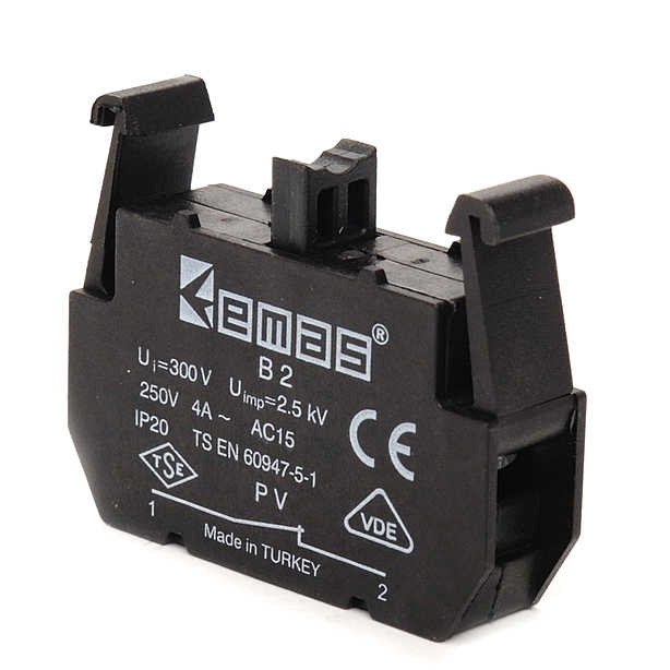 EmasEmas PVB2 PV Serisi Start Kontak Blok Yedek Siyah
