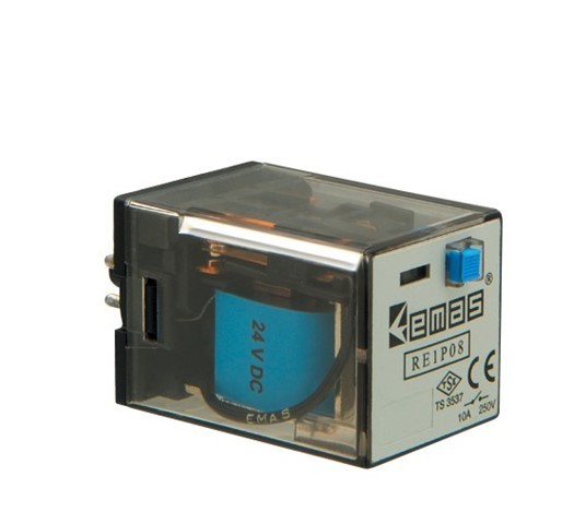EmasEmas RE1P08DC024 RE1 24VDC 2 Kontak 2 Kontak 8 Pin Endüstriyel Röle