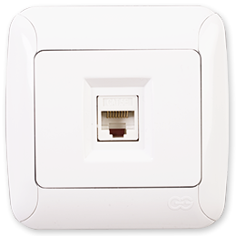 GünsanGünsan Fantasy Beyaz Tekli Data Priz Cat5 (Kordon Hariç)