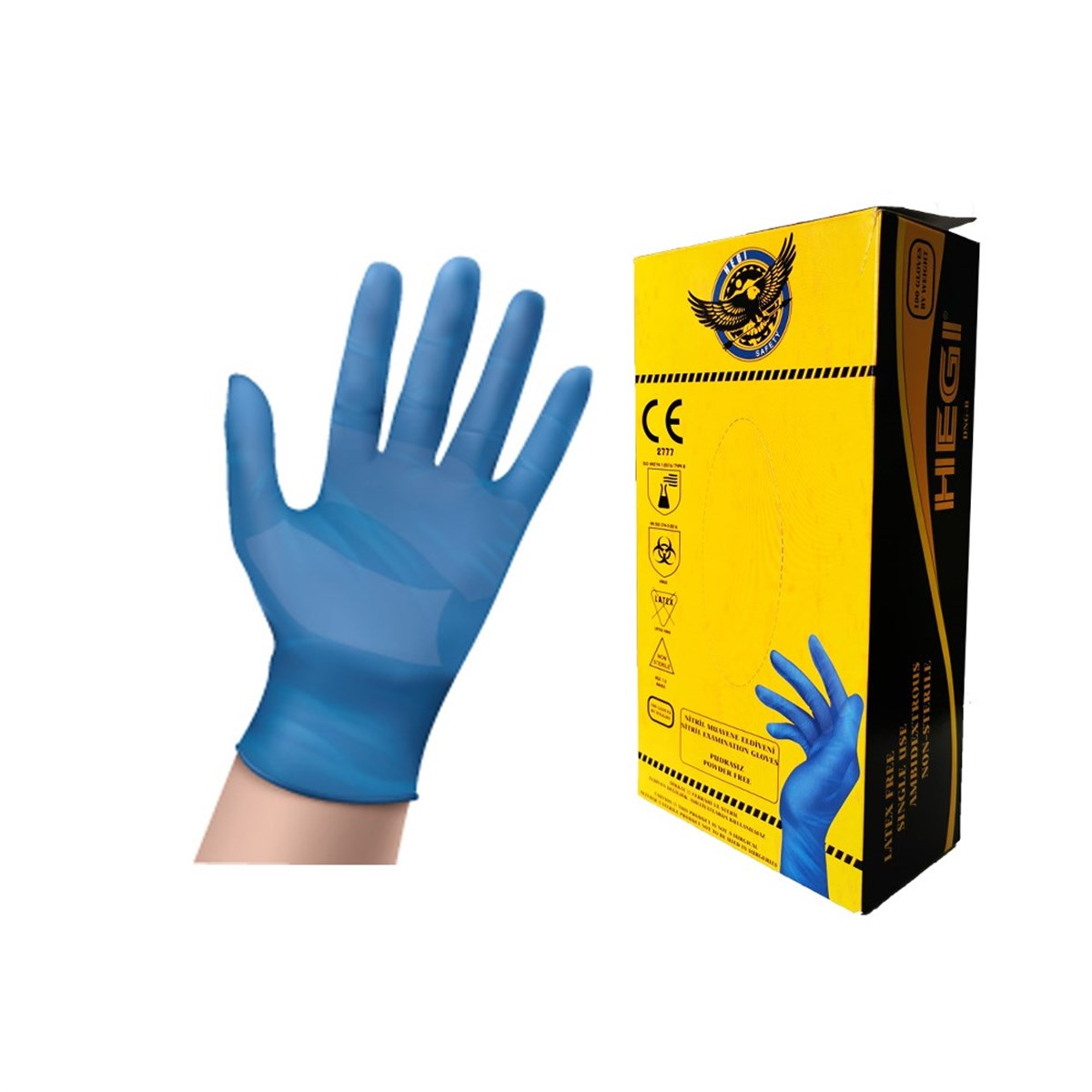 Hegi DNG-B Tek Kullanımlık Pudrasız Nitril Eldiven