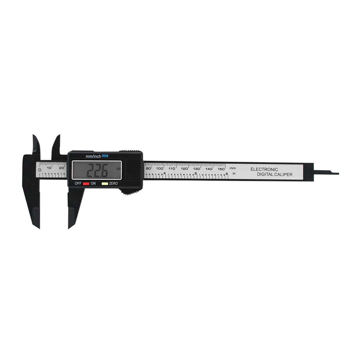 Hegi Kumpas Dijital LCD Ekran Karbon Fiber Hassas 150MM Kalınlık Ölçer