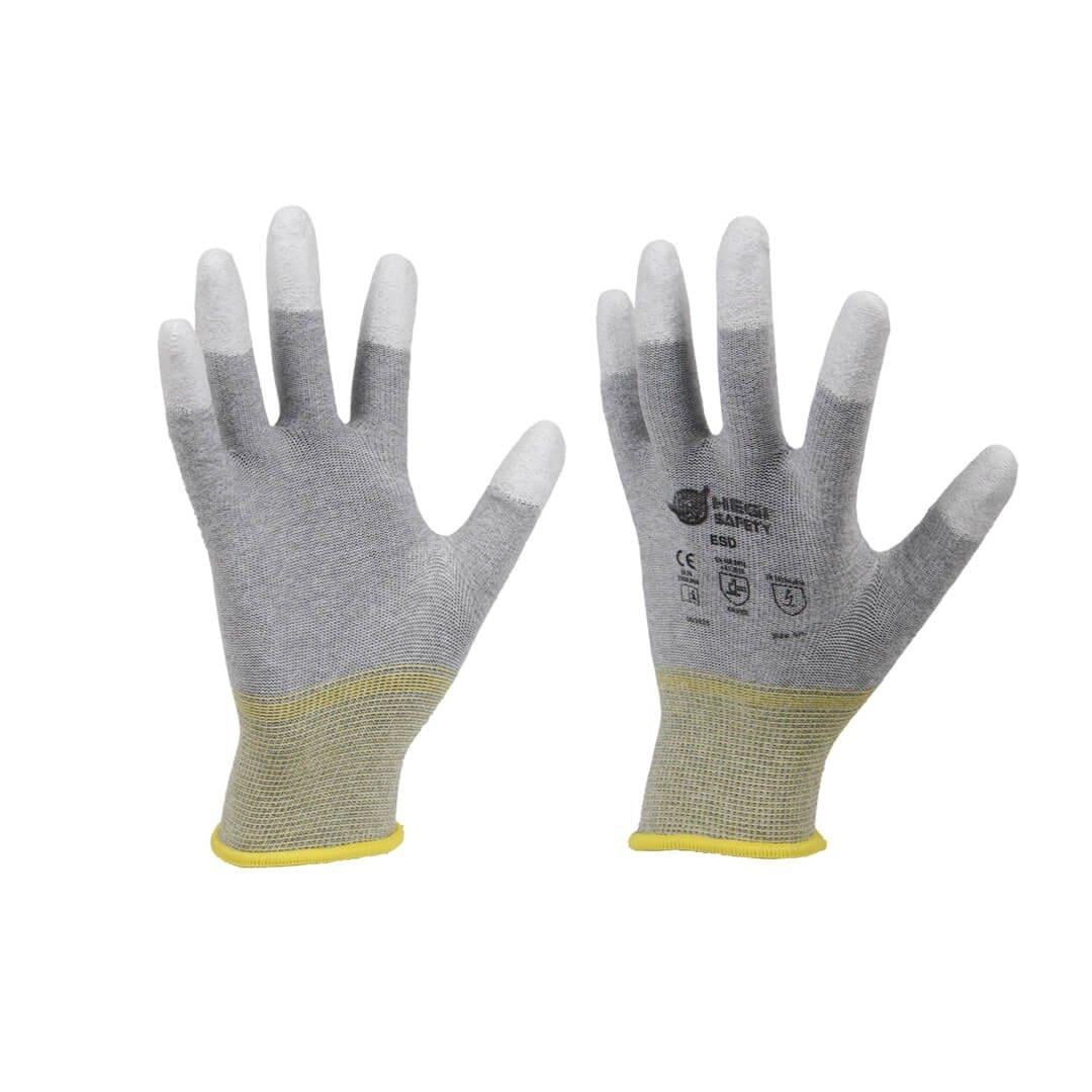 HEGI SAFETY ESD PARMAK UCU PU KAPLI POLYESTER ANTİSTATİK ELDIVEN NO:9