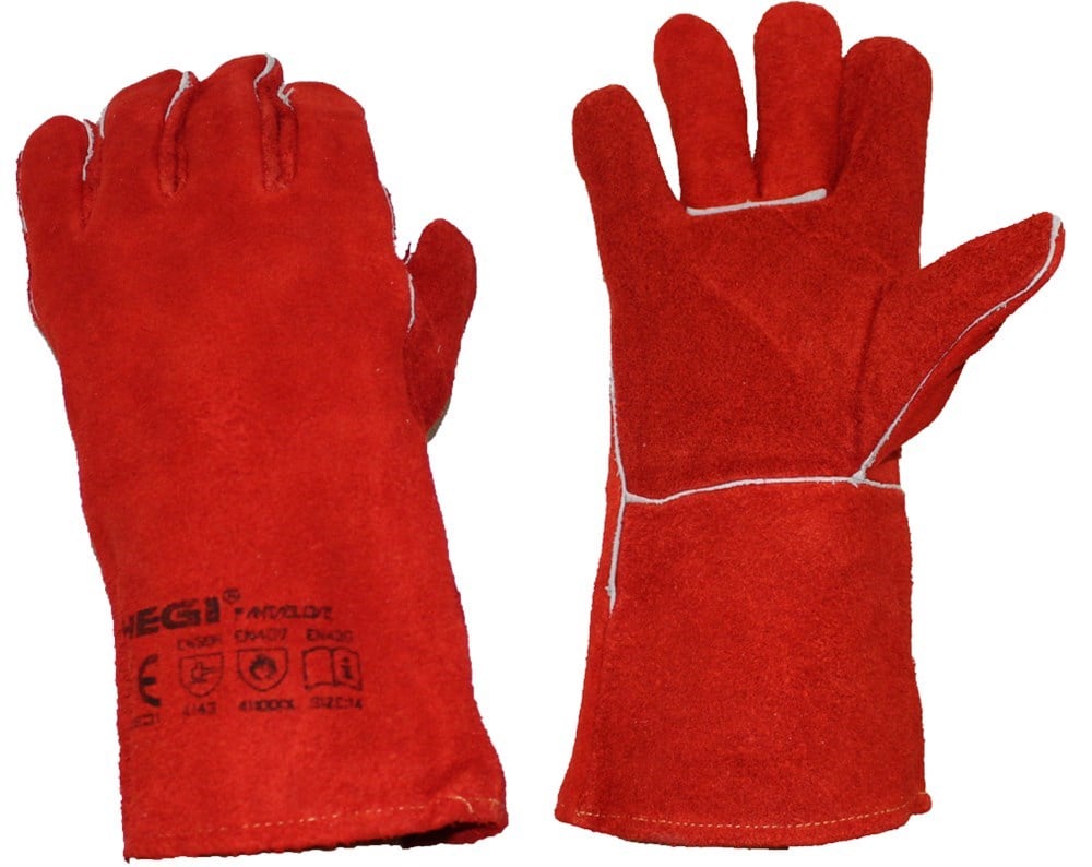 Hegi CE/SFL-R Kırmızı Kaynak Eldiveni