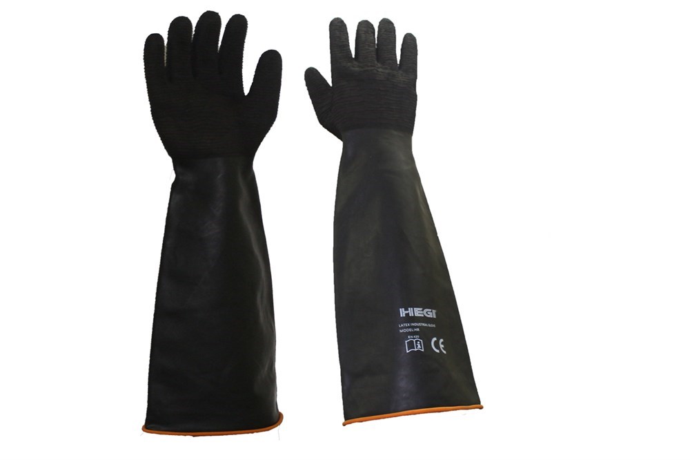 Hegi HR Lateks Endüstriyel Uzun Asit Eldiveni 45 cm