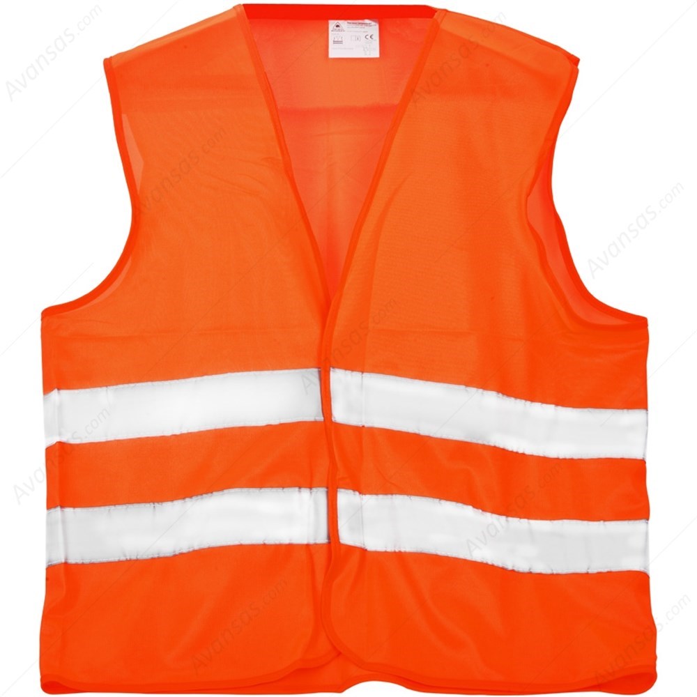 Reflektörlü Fosforlu İşci İkaz Yeleği Sarı  - Hegi