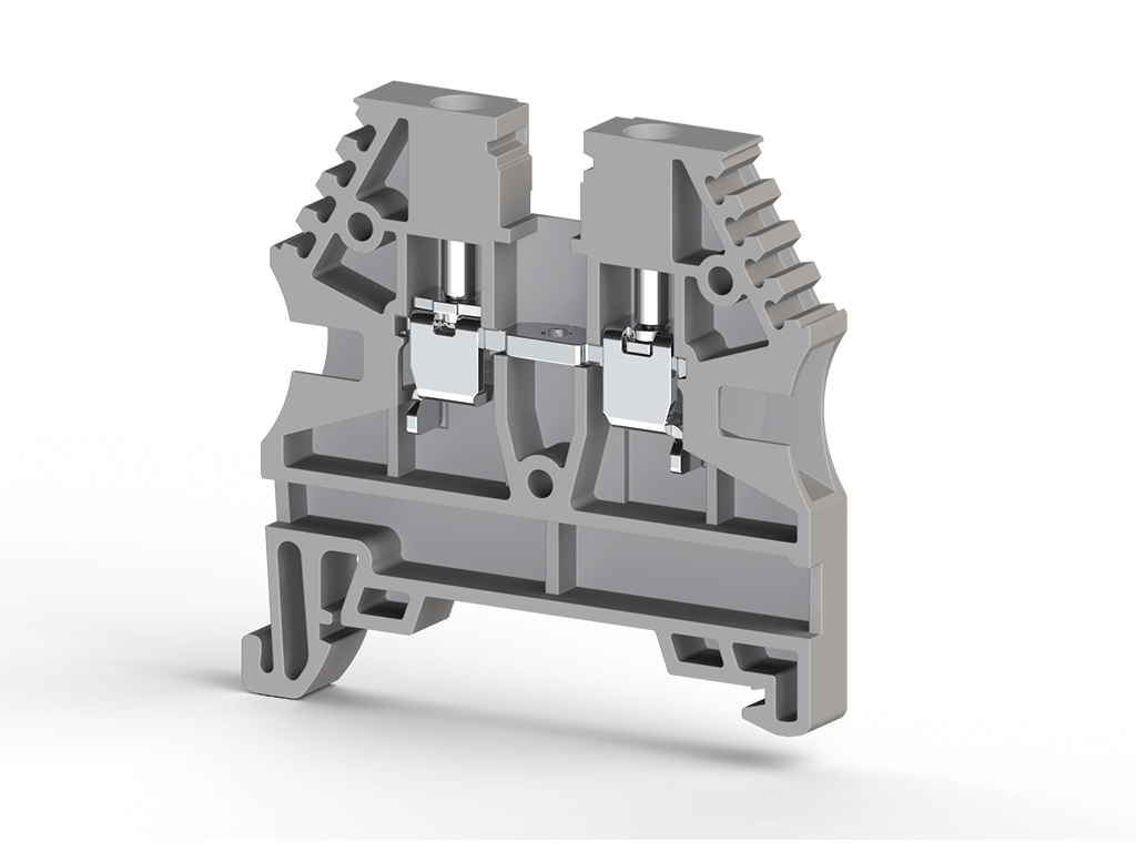 KlemsanKlemsan 304126 AVK 2,5 Beyaz 2,5 mm², Vida bağlantılı, Tek katlı geçiş klemensi, Yalıtım Malzemesi PA, Beyaz