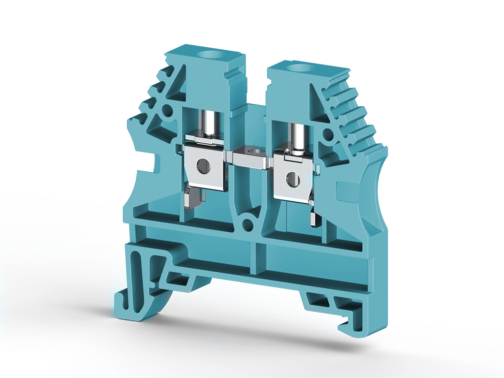 KlemsanKlemsan 304131 AVK 4 4 mm2, Vida bağlantılı, Tek katlı geçiş klemensi, Yalıtım malzemesi PA, Mavi