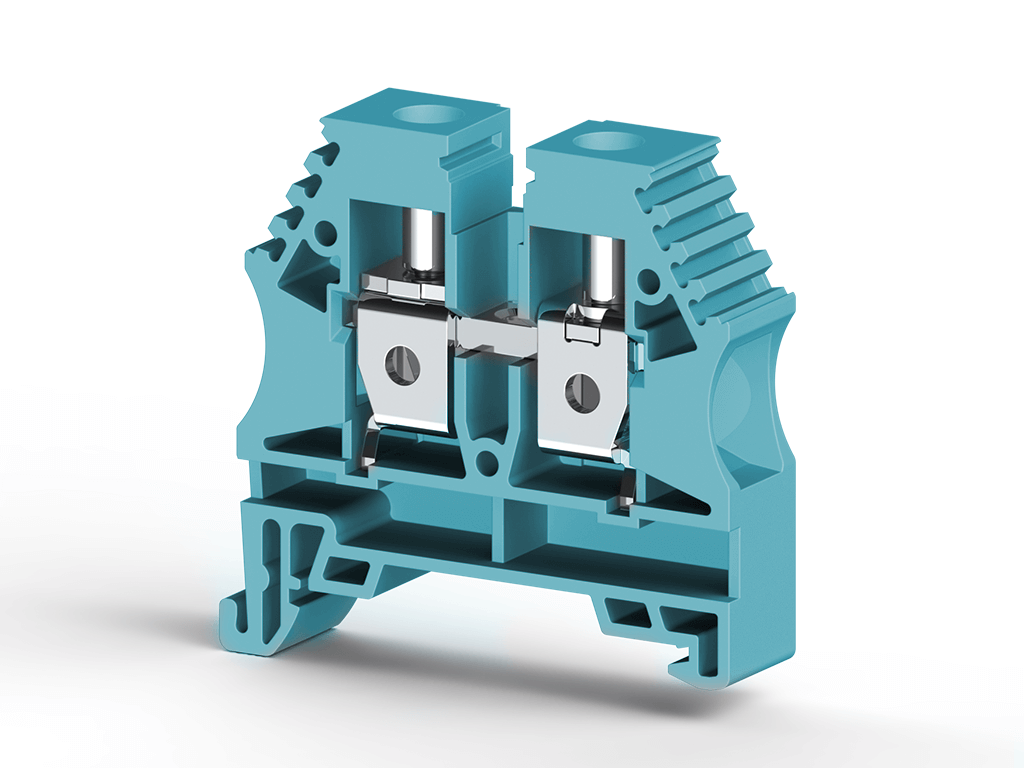 KlemsanKlemsan 304151 AVK 10 10 mm², Vida bağlantılı, Tek katlı geçiş klemensi, Yalıtım malzemesi PA, Mavi