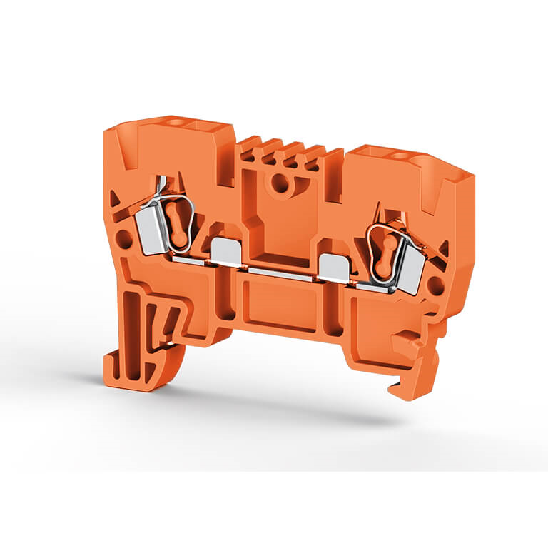 KlemsanKlemsan 306227 YBK 2,5 Turuncu 2,5 mm², Yay bağlantılı, 1 giriş 1 çıkış geçiş klemensi, Yalıtım Malzemesi PA, Turuncu