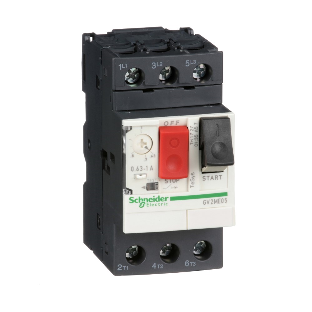 SchneiderSchneider GV2ME05 Tesys Gv2-Motor Koruma Şalteri-Termal Manyetik-0,63...1 A -Vida Kelepçesi Terminalleri