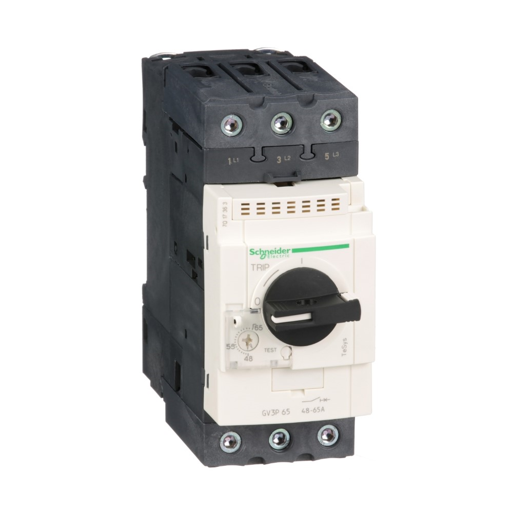 SchneiderSchneider GV3P65 Tesys Gv3-Kompakt Şalter-Termik-Manyetik - 48…65A - Everlink Btr Konnektörler