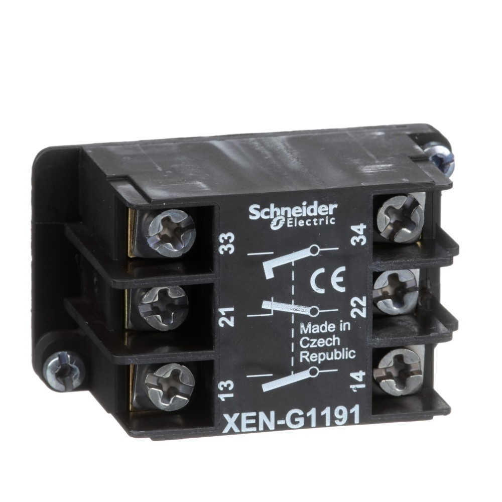 SchneiderSchneider XENG1191 Yaylı Dönüş Kontak Bloğu - 1 Nk + 2 Na - Ön Montaj