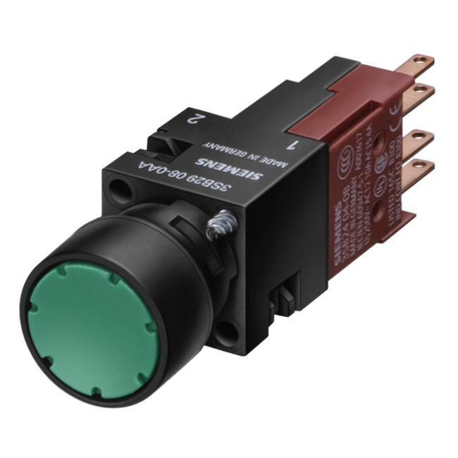 SiemensSiemens 3SB1202-0AE01 Komple Start-Stop Butonu, 22Mm, Ip 65 Korumalı, Yeşil Buton, 10A, 1No