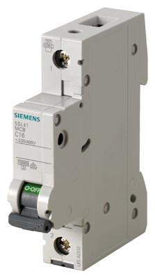 SiemensSiemens 5SL4116-7 16A; 1 FAZLI; 70mm Otomat; Anahtarlı Otomatik Sigorta; 10kA; C Tipi; Yavaş Karakterli