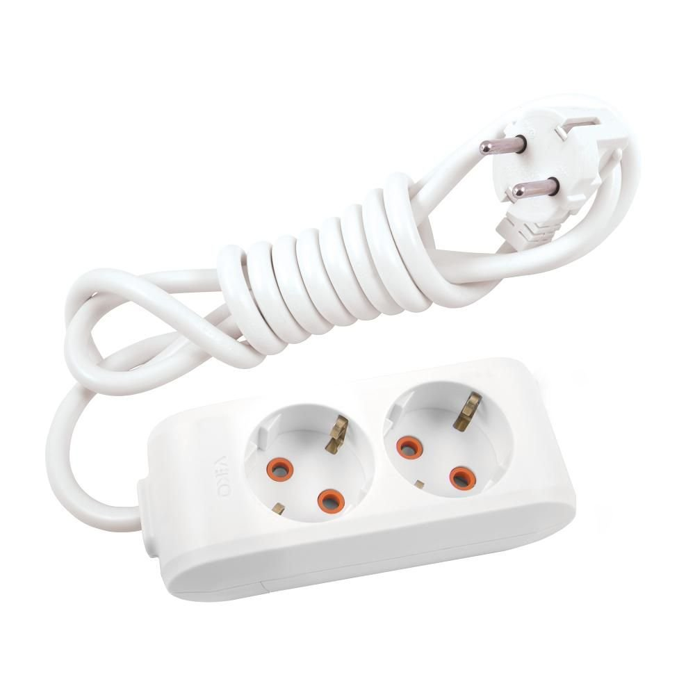 VikoViko Multi-let İkili Grup Priz Topraklı Kablolu Çocuk Korumalı 5 Mt