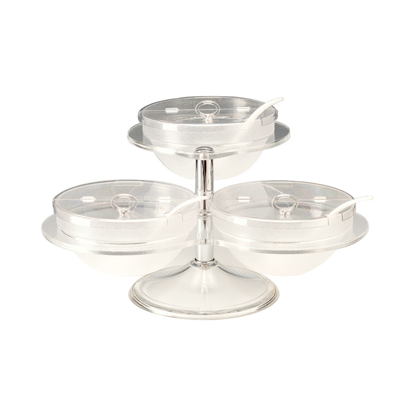 3 Lü Polycarbonat Kaseli Kapaklı Teşhir Standı