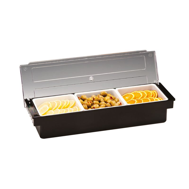 3'Lü Polycarbonat Kapaklı,Bar Konteyner