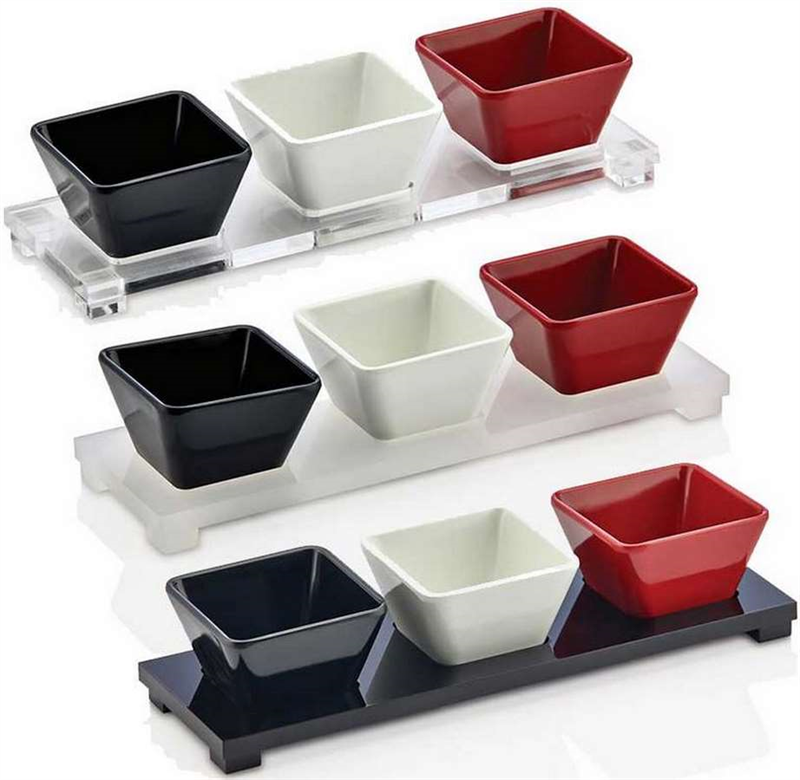 Açık Büfe Kare Standlı Sosluk Takımı 25X8Cm (Sy-By-Şf) (206503)