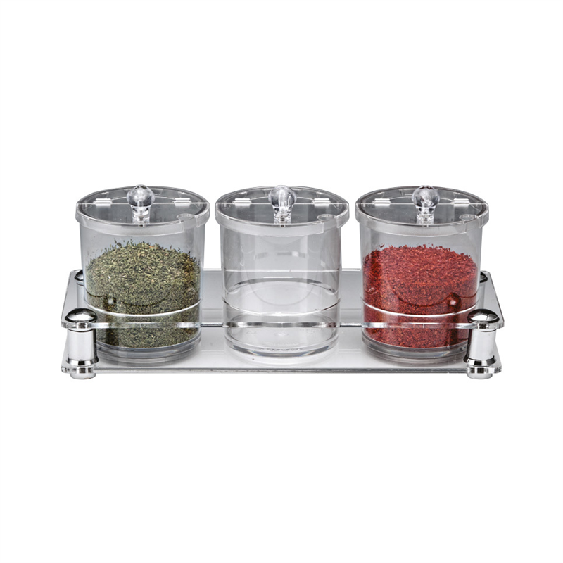 Akrilik Standlı Pc Sosluk Reçellik Baharatlık Sosluk 3 'Lü