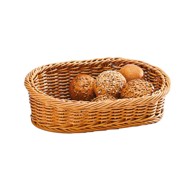 Eğimli Oval Plastik Sepet (Koyu )