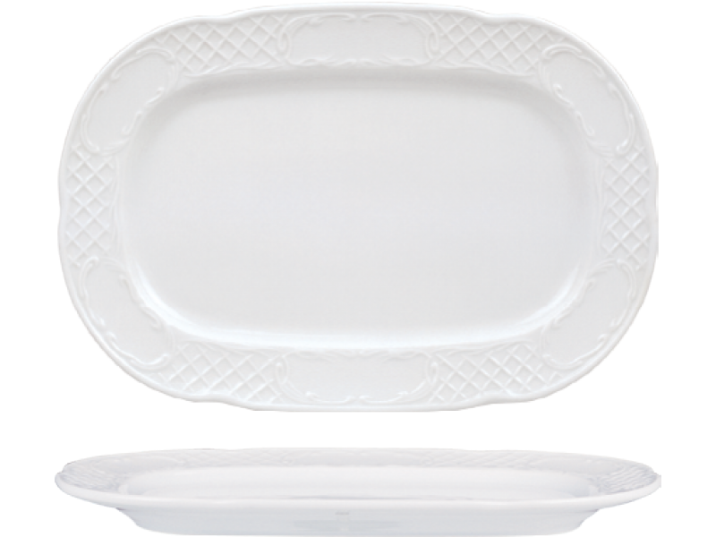 Flora Otel-34 Cm Kare Kayık Tabak