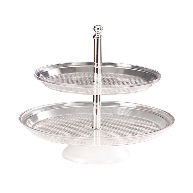 İki Katlı Polycarbonat Pasta Standı