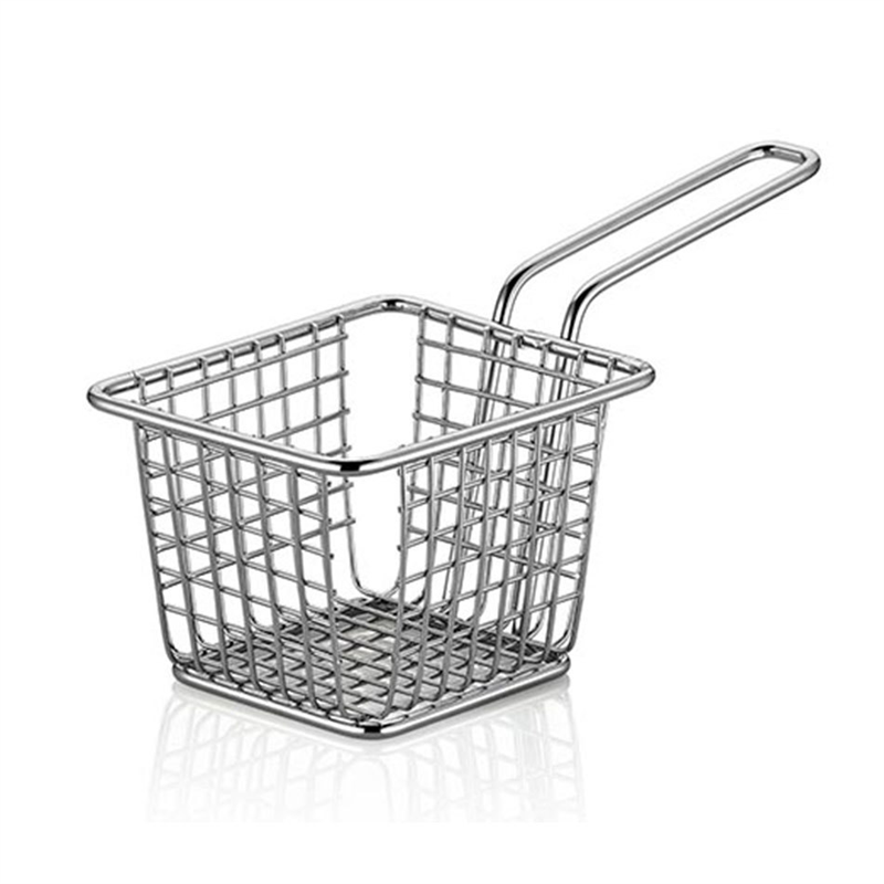 Paslanmaz Mini Kare Sunum Sepet