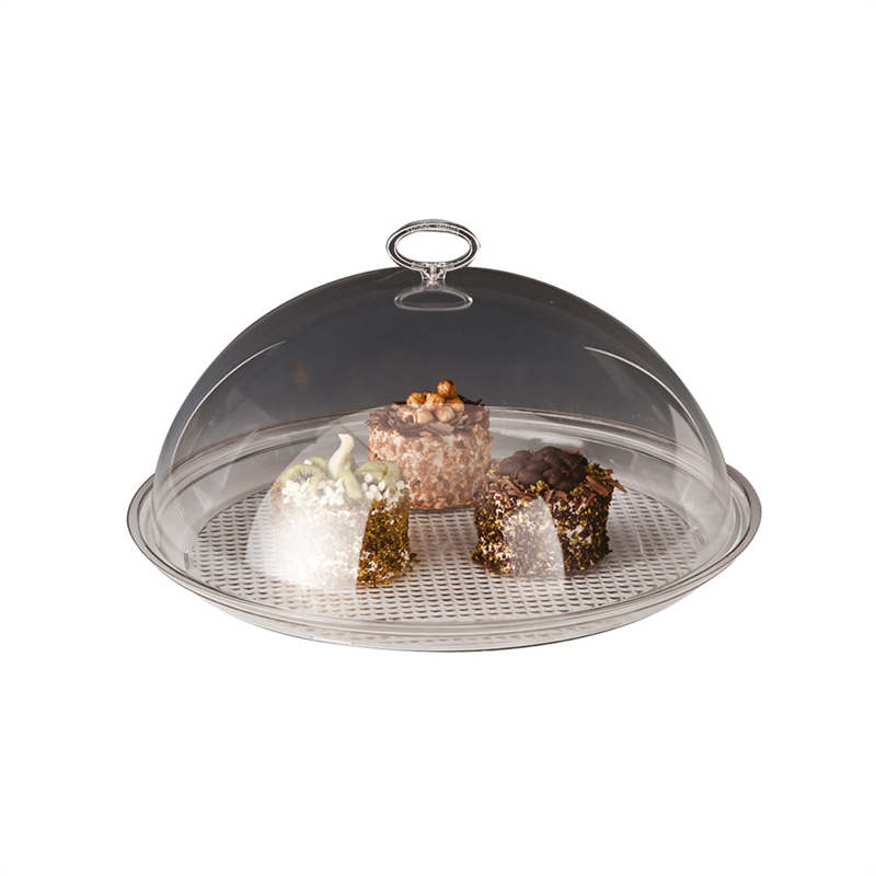 Polycarbonat Altlı 42 Cm İçten Kapaklı Fanus