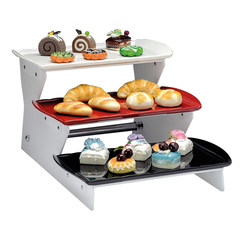 3 Katlı Merdiven Model Teşhir Standı-Melamin Tepsili