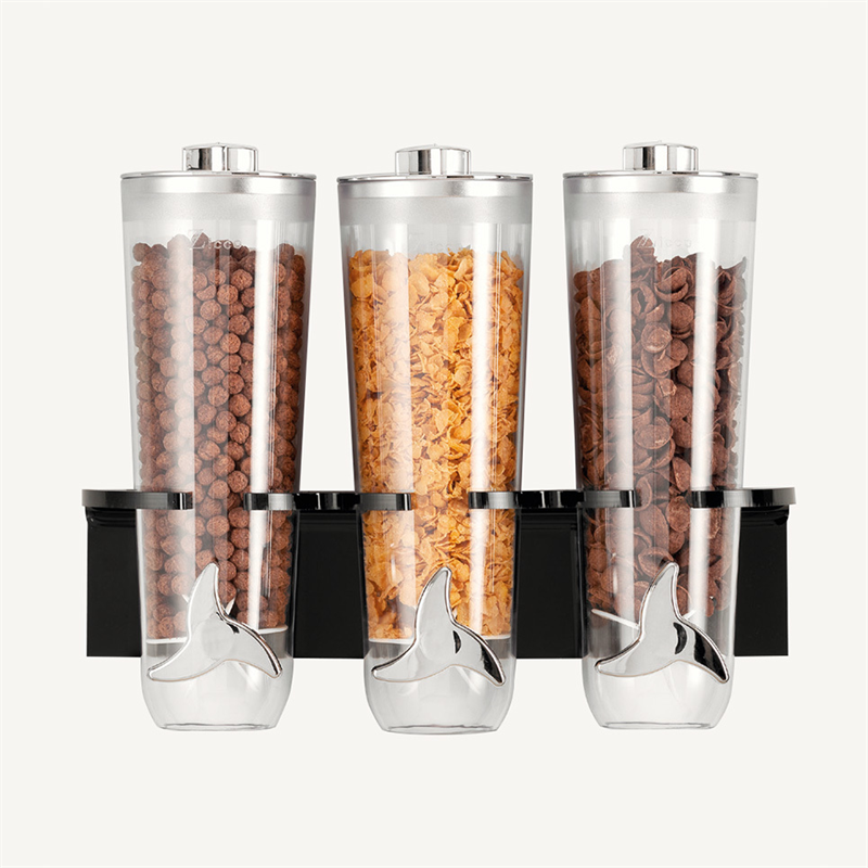 3 Lü Cornfleks Aleti-Duvara Monteli-Siyah-Beyaz