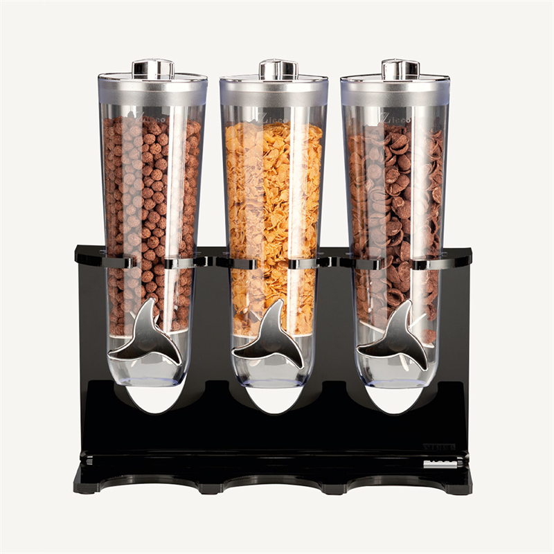 3 Lü Standlı Cornfleks Aleti -Siyah-Beyaz