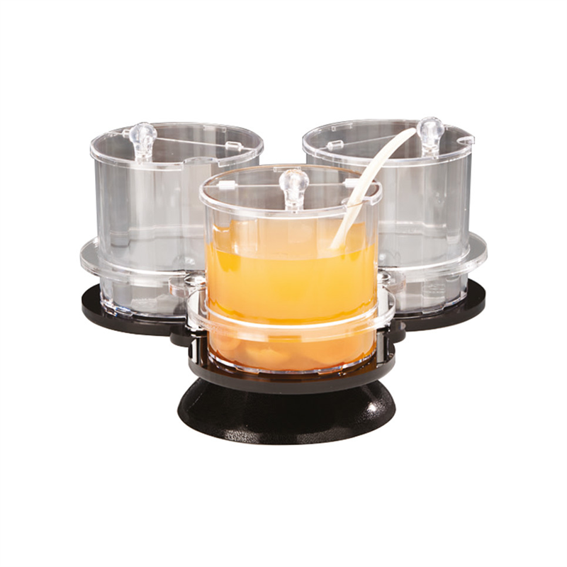 3'Lü Döner Polycarbonat Sosluk Reç.Standı