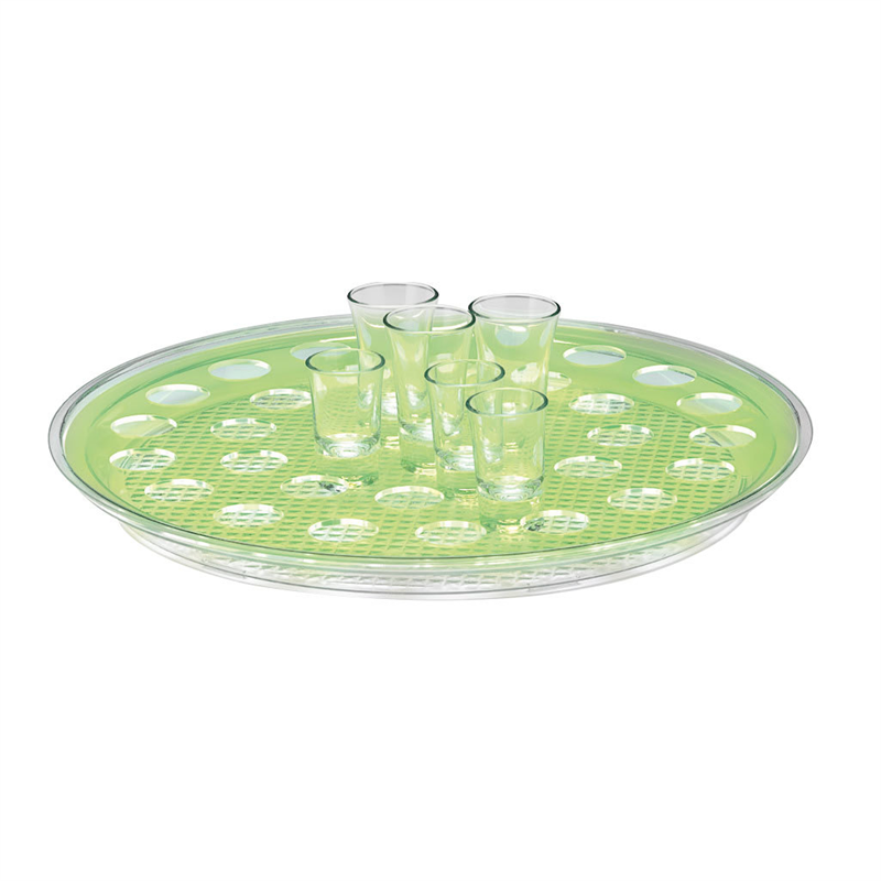 42 Cm Yuvarlak Polycarbonat Tepsili, 35'Li Şat Servisi