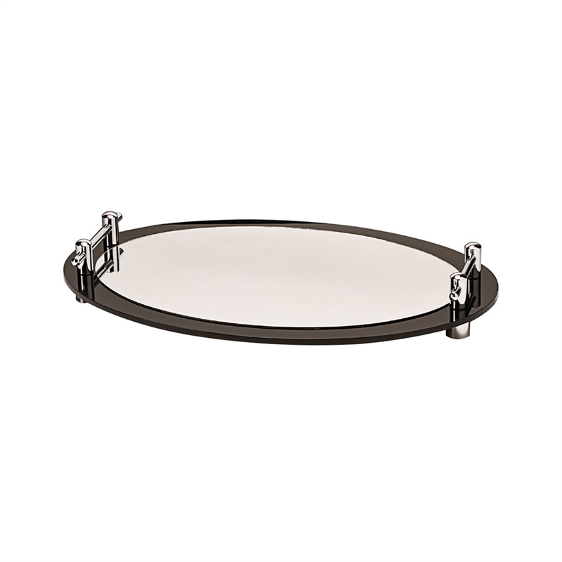 60X40 Aynalı, Kulplu Teşhir Standı/Oval