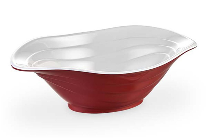 Açık Büfe Servis Melamin Bicolor Serisi Duet 33x23 cm - 12 Adet