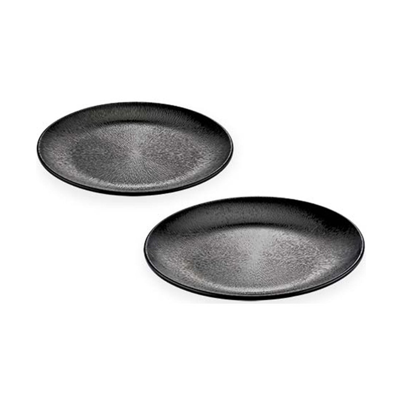 Açık Büfe Servis Melamin Yağmur Dokulu Mina Tabak 40 cm - 12 Adet