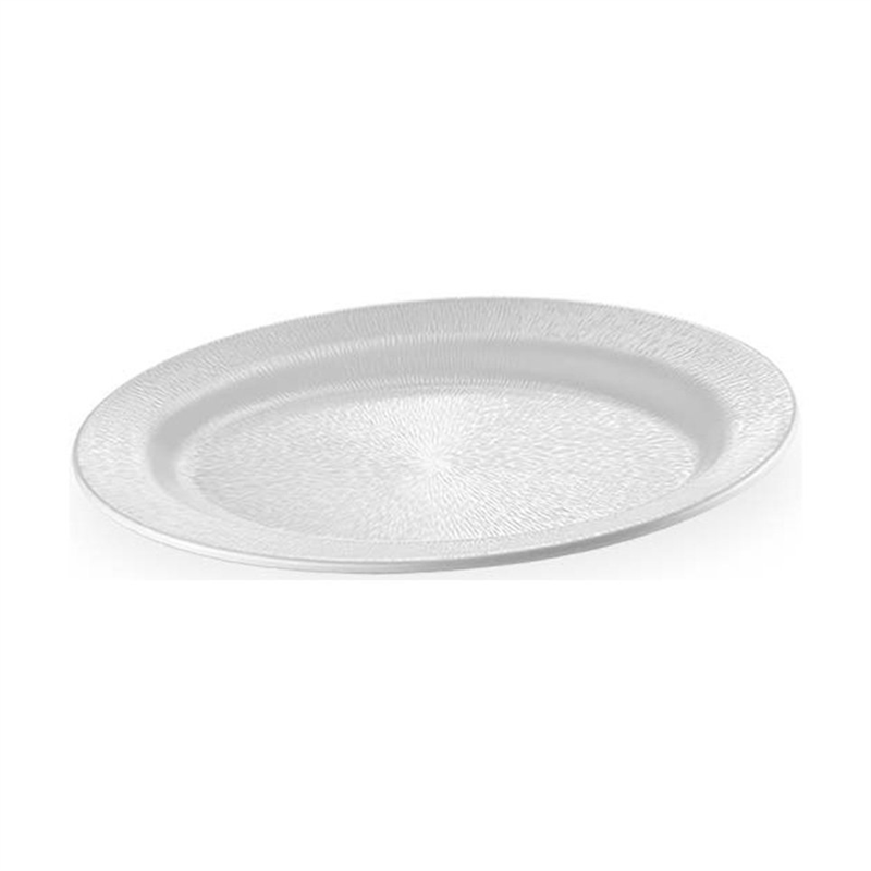 Açık Büfe Servis Melamin Yağmur Dokulu Nova Tabak 64x44 cm - 8 Adet
